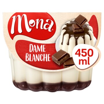 Mona Dame Blanche pudding met chocoladesaus 450ml