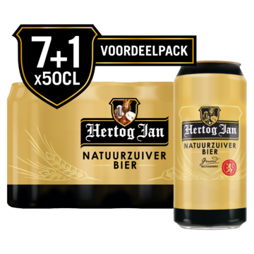 Hertog Jan Pilsener natuurzuiver Bier Blik 7+1 x 50cl