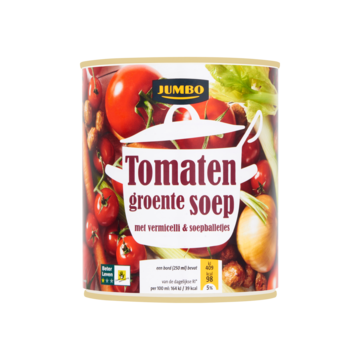 Jumbo Tomaten Groentesoep met Vermicelli & Soepballetjes 800ml