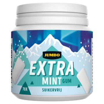 Jumbo Extra Mint Gum Suikervrij 100g