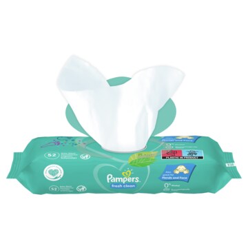 Pampers Fresh Clean Babydoekjes 1 Verpakking = 52 Doekjes