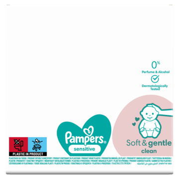 Pampers Sensitive Babydoekjes 1 Verpakking = 52 Doekjes