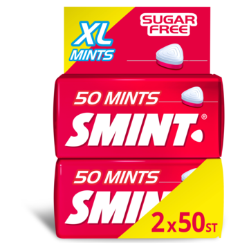Smint Sugarfree Aardbeiensmaak met Vitamine C XL 100 Stuks 2 x 35g