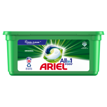 Ariel All-in-1 PODS, Vloeibaar Wasmiddel Wasmiddelcapsules Original 26 Wasbeurten