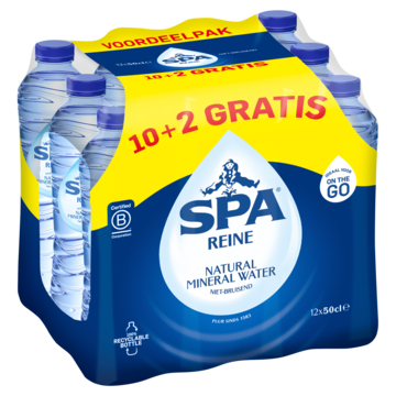 SPA Reine Natural Mineral Water Voordeelpak 10+2 Gratis 12 x 50cl