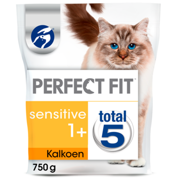 Perfect Fit Sensitive Adult 1+ Brokjes - Kalkoen - Kattenvoer - 750g
