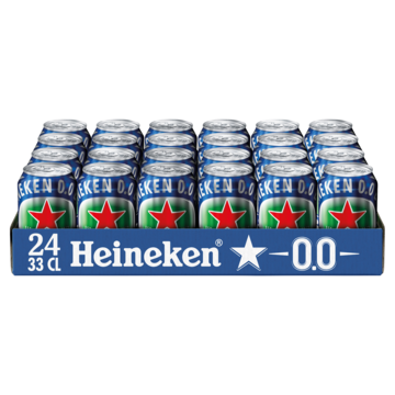 Heineken Premium Pilsener 0.0 Bier Blik 4 x 6 x 33 cl Tray