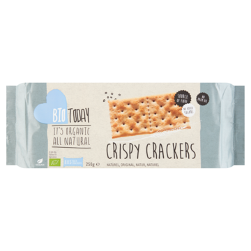 BioToday Crispy Crackers Naturel 40 Stuks 250g