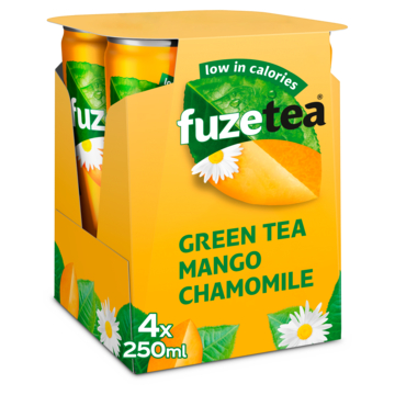 Fuze Tea Infused Ice Tea Green Tea Mango Chamomile 4 x 250ml