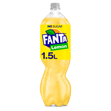 Fanta Lemon No Sugar PET Fles 1, 5L