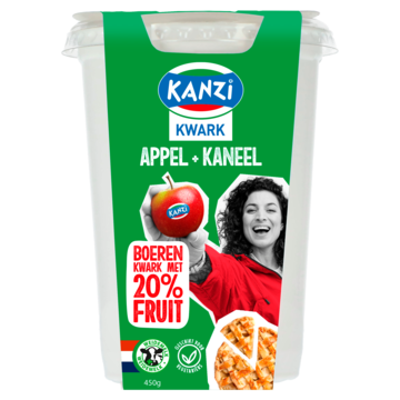 Kanzi Kwark Appel + Kaneel 450g