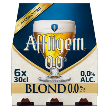 Affligem Blond 0.0 Bier Fles 6 x 30cl