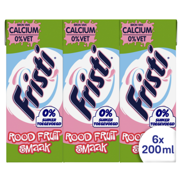 Fristi Rood Fruit 0% Suiker Toegevoegd Multipack 6 x 200ml