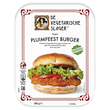De Vegetarische Slager Pluimfeestburger Veganistisch 180g