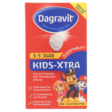 Kauwtabletten Kids-Xtra 3-5 jaar, 60 stuks