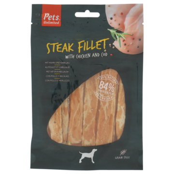 Pet's Unlimited Steak fillet Chicken 100gr