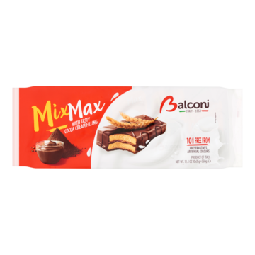 Balconi Mix Max with Tasty Cocoa Cream Filling 10 x 35g