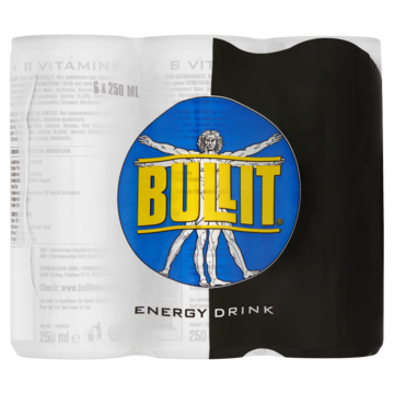 Bullit Energy Drink, 6-pack 250ml