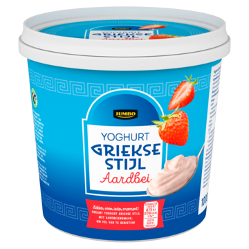 Jumbo Yoghurt Griekse Stijl Aardbei 1kg