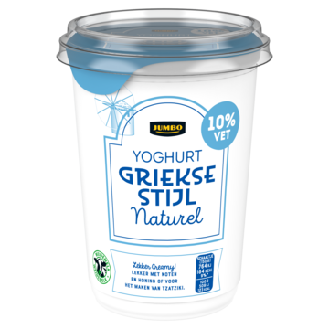 Jumbo Yoghurt Griekse Stijl Naturel 10% Vet 500g