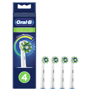 Oral-B Cross Action Opzetborstels, Verpakking Van 4