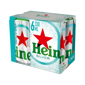 Heineken Silver Bier Blik 6 x 330ml