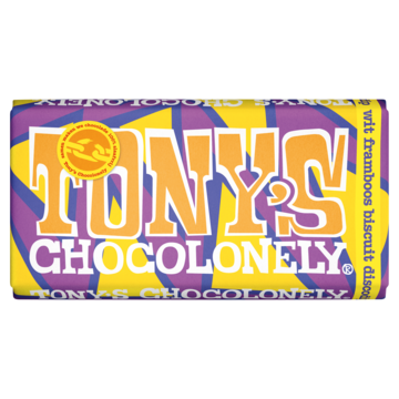 Tonyapos s Chocolonely Witte chocolade reep framboos biscuitdiscodip 180g