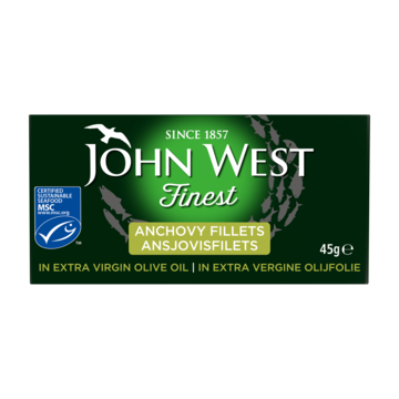 John West Finest Ansjovisfilets in Extra Vergine Olijfolie MSC 45g