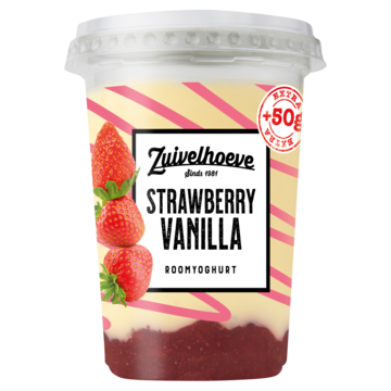 Zuivelhoeve Roomyoghurt Strawberry Vanilla 450g