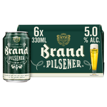 Brand Pilsener Bier Blik 6 x 330ml Aanbieding bij Jumbo | Alcoholhoudend of 0.0% 2 verpakkingen met 6 of 12 flesjes of blikjes