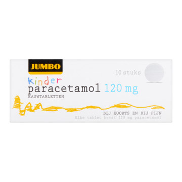 Jumbo Kinder Paracetamol Kauwtabletten 120 mg 10 Stuks