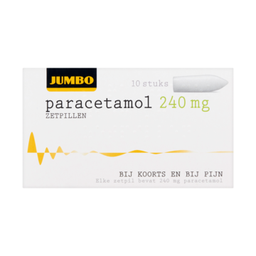 Jumbo Paracetamol Zetpillen 240 mg 10 Stuks