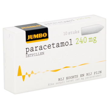 Paracetamol zetpillen 240 mg, 10 stuks