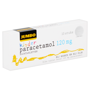 Kinderparacetamol kauwtabletten 120 mg, 10 stuks