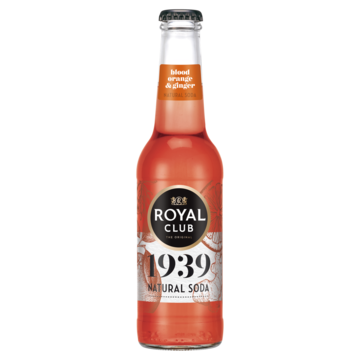 Royal Club Natural Soda Blood Orange Ginger Flesje 0,25 Liter
