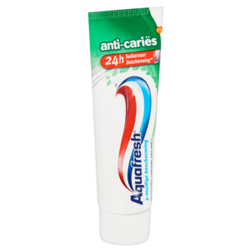 Aquafresh Anti Cariës Tandpasta voor gezonde tanden en een frisse adem 75ml, recyclebare plastic tube en dop