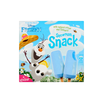 Disney Frozen Snowman Vanille-IJs met Bubblegum Aroma 8 x bestellen? Diepvries — Supermarkten
