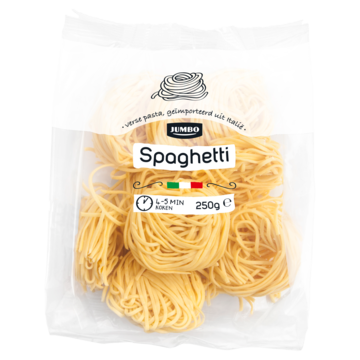 mannetje steek Veroorloven Jumbo Verse Spaghetti 250g bestellen? - Wereldkeukens, kruiden, pasta en  rijst — Jumbo Supermarkten