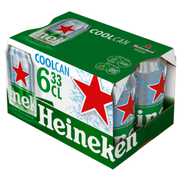 Heineken Premium Pilsener Bier Gekoeld Blik 6 x 33cl