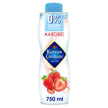 Karvan Cévitam Aardbei Siroop 0% Suiker Toegevoegd 750ml