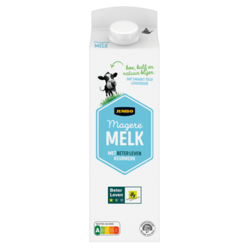 Jumbo Magere Melk met 1 Ster Beter Leven Keurmerk 1L