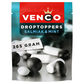 Venco Droptoppers Salmiak & Mint 265g