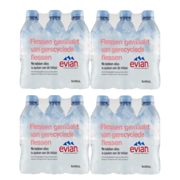 Evian Natuurlijk Mineraalwater - Fles 4 x 6 x 500ML