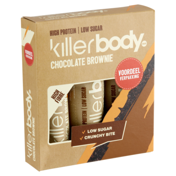 Killerbody Snack Chocolate Brownie 3 Stuks