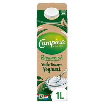 Campina Biologisch Volle Boeren Yoghurt 1L
