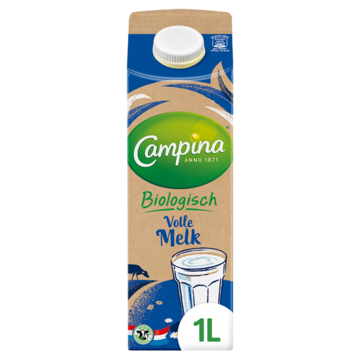 Campina Biologisch volle melk 1L
