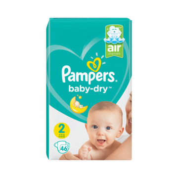 Pampers Baby-Dry 2, 46 Luiers, Voor Droge Ademende Huid bestellen? - Baby, peuter — Jumbo Supermarkten