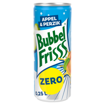 BubbelFrisss Zero Appel-Perzik 0, 25L