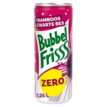 BubbelFrisss Zero Framboos-Zwarte Bes 0, 25L