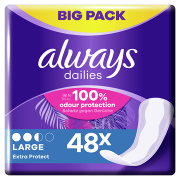 Always Dailies Large Extra Protect Inlegkruisjes x48